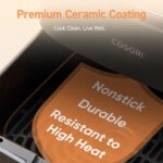 COSORI Air Fryer Pro 9-in-1, Compact 5QT, 450℉: Half Time & Chef-Grade Cook, One-Wipe Clean Glass Panel, 130+ In-App Recipes with Nutritional Info, Nonstick & Dishwasher-Safe Basket, Gray - Image 7