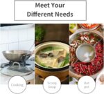 Newness Soup Ladle, [Rustproof, Heat Resistance, Integral Forming] Resilient 304 Stainless Steel Soup Spoon with Vacuum Ergonomic Round Handle, Cooking Spoon for Kitchen, 13.7 Inches - Image 7