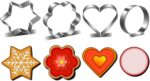 Metal Cookie Cutters Set- Heart, Star, Round, Flower - 12Pcs Cookie Cutters - Heart Star Cookie Cutter Round Small Cutter Flower Cookie Cutter for Baking - Image 3