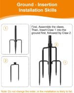 4 Pack 10Ft String Light Poles for Outside, Thickened Metal Lights Hanger Pole Outdoor with Fork, Lighting Hanging Post Accessories for Patio Decor Garden Backyard Yard Front Porch Outside Decorations - Image 7