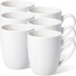 Urbanstrive 16 oz Large Coffee Mugs Set of 6 Ceramic Coffee Mug White Coffee Cups Tea Cups Idea Gift for Women Men House Warming Gifts New Home Office, White 6 Pack (White) - Image 2