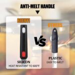 Silicone Spatula Turner Set of 3, Beijiyi 600°F Heat Resistant Cooking Spatulas for Nonstick Cookware, Large Flexible Kitchen Utensils BPA Free Rubber Spatula Set for Egg, Pancake, Fish, Burger - Image 6