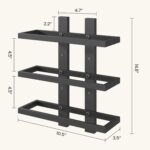 3 Bottle Wall Mount Wine Rack, Wall Mounted Wine Bottle Racks for Display and Storage, Hanging Black Metal Bottle Holder for Home Bar, Dining Room - Image 3