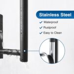 Paper Towel Holder - Self-Adhesive or Drilling, Matte Black Wall Mounted Rack - SUS304 Stainless Steel Kitchen Roll Dispenser Under Cabinet - Image 4