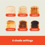 bella 2 Slice Slim Toaster, Fits-anywhere™ Kitchenware, 6 Setting Shade Control with Reheat & Cancel Buttons, Fits sourdough, 10” Long Slot, Anti Jam & Auto Shutoff, 900 Watt, Plum - Image 6