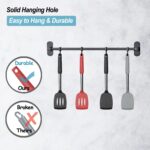 2 Pack Spatulas, Solid & Slotted Silicone Spatula Set, Stainless Steel Handle Coated with Silicone, Non Stick Turners, Heat Resistant Rubber Spatulas for Fish, Eggs, Pancakes, WOK, Black - Image 6