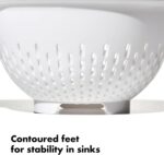 OXO Good Grips 3 QT Plastic Colander, White - Image 6