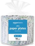 Amazon Basics Ultra Paper Plates, 10.06 Inch, Disposable, 372 Count (2 pack of 186), (Previously Encore) - Image 2