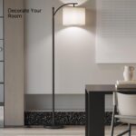 SUNMORY Arc Floor Lamp,Modern Floor Lamp with 9W 3 Color Temperatures Bulb,Metal Standing Lamps with Adjustable Hanging Lampshade,Tall Floor Lamps for Living Room,Bedroom,Office (Black) - Image 8