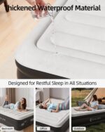 CHILLSUN 2025 Upgraded Air Mattress Full with Built in Pump, 18" Raised Comfort Blow up Mattress, Inflatable Mattress Colchon Inflable, Flocked Top Air Bed with Storage Bag for Home Camping & Guests - Image 7