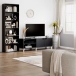 FOTOSOK 6-Tier Open Bookcase and Bookshelf, Freestanding Display Storage Shelves Tall Bookcase for Bedroom, Living Room and Office, Black - Image 6