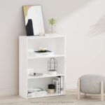 Furinno Pasir 3-Tier Open Shelf Bookcase, Plain White - Image 3