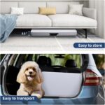 34" Square Folding Card Table, Fold-in-Half Utility Dining Portable Table Heavy Duty HDPE White Plastic Foldable with Carrying Handle Indoor Outdoor for Picnic, Camping, Party - Image 6