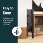 WOA WOA 3 Step Ladder, Folding Step Stool with Non-Slip Pedals, Portable Stepping Stool for Adults, Sturdy Steel Ladder, Space Saving for Home, Anti Skid Feet, Support 330lbs - Black - Image 5