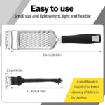 Handheld Cheese Grater - Mirror Stainless Steel Blades, Lightweight & Ultra-Smooth & Rustproof - Non-Slip Comfortable Handle for Parmesan, Mozzarella, Hard & Soft Cheeses - Dishwasher Safe - Image 3