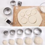 5 Pieces Biscuit Cookie Cutters Set,Stainless Steel Circle Round Cookie Biscuit Cutters in Graduated Sizes Shape Molds for Pastries Doughs Doughnuts - Image 3