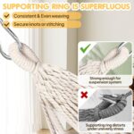 ANYOO Cotton Hammock Portable Camping Hammocks for Hanging Sturdy Garden Comfortable Fabric Hammock with Tree Straps Up to 660lbs with Travel Bag for Camping Outdoor/Indoor Patio Backyard - Image 7