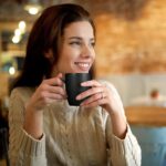 6 Pack Porcelain Coffee Mugs Set, 12 Ounces Ceramic Coffee Mugs, Matte Black Coffee Mug, Restaurant Cups for Coffee, Tea, Cappuccino, Cocoa, Cereal, Black outside and Colorful inside - Image 8