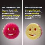 Scrub Daddy Scrub Mommy Sponges - Dish Scrubber + Non-Scratch Cleaning Sponges Kitchen, Bathroom + Multi-Surface Safe - Dual-Sided Dish Sponges for Scrubbing - Online Exclusive (3 Count) - Image 4