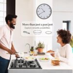 Ceramic Nonstick Cookware Set, Healthy,Non Toxic,17-Pieces Pots and Pans Set Removable Handles,Induction RV Kitchen Set,Stain & Scratch-resistant,Dishwasher/Oven Safe,PFAS/PFOA Free,Cream White - Image 7