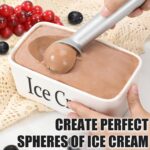 7 inch Ice Cream Scoop - One-Piece Nonstick Aluminum Ice Cream Scooper - Professional Metal Ice Cream Spoon - Durable, Easy to Use & Clean - Lightweight Cookie Spoon - Scoop Ice Cream (Sliver) - Image 8