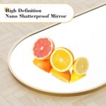 OLIXIS Arched Full Length Mirror 59"x16" for Bedroom, Full Body Mirror with Stand, Hanging or Leaning for Wall, Aluminum Alloy Thin Frame Floor Standing for Living Room, Tall, Gold - Image 4