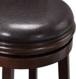 Boraam Augusta Bar Height Swivel Stool, 29-Inch, Cappuccino with Dark Brown PU - Image 9