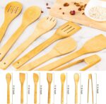 Wooden Spoons for Cooking 7-Piece, Kitchen Nonstick Bamboo Cooking Utensils Set, Healthy Bamboo Wooden Spatula Spoon for Cooking - Image 3