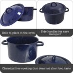 IMUSA C20666-1063310W 6-Quart Blue Speckled Enamel Stock Pot with Lid - Image 3