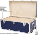 Rhino Trunk & Case Large Essential Camp/College Trunk with Wheels - Secure Dorm Storage Chest - Ideal Footlocker for Students - Strong Trunks with 1000+ Pound Sitting Capacity 32"x18"x14" (Navy Blue) - Image 4