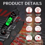 Cooking Thermometer,IP67 Waterproof Digital Meat Thermometer with Backlight, Calibration & Hold Function，Food Thermometer for Cooking,Outdoor Grilling,Candy Making - Image 4