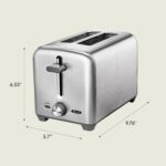 bella Stainless Steel 2 Slice Toaster with Extra Wide Slots & Removable Crumb Tray, 6 Browning Options, Auto Shut Off & Reheat Function, Toast Bread, Bagel & Waffle - Image 9