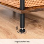 HOOBRO End Table, Small Side Table, Nightstand with 2-Layer Storage Shelves, Sofa Table for Small Spaces, Living Room, Bedroom, Stable Frame, Easy Assembly, Rustic Brown BF09BZ01 - Image 7