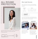 FONHCOO Blue Light Blocking Glasses Women Men Computer Eyeglasses,TR90 Fashion Round Transparent Anti Blue Light Glasses with Anti Eyestrain & UV Glare for Gaming & Reading (Flesh Pink) - Image 6