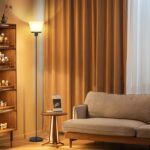 LED Floor Lamp Tall Standing Lamp, Black Modern Torchiere Floor Lamps for Bedroom Living Room Office, Bright Floor Lamp with White Plastic Shade, Bulb Not Included. - Image 7