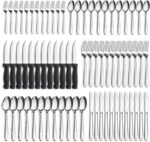 Pleafind 72-Pieces Silverware Set for 12, Flatware Set with Steak Knives, Stainless Steel Cutlery Set, Include Forks Spoons and Knives Set, Dishwasher Safe Utensil Sets for Home Restaurant - Image 2
