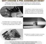 TEMI Small Computer Desk Folding Table - 35.8" Foldable Office Desk, No Assembly, Perfect for Small Spaces in Bedroom, Dorm, or Apartment, Portable Mini Desk or Study Table with Compact Design, Brown - Image 9