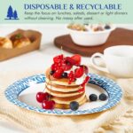 MUCHII 8.375 Inch Disposable Paper Plates, 300 Count Soak and Cut Proof Printed Paper Plates for Daily Use, Holiday for Family Gatherings, Parties, Picnic - Image 6