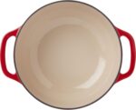 Lodge 6 Quart Enameled Cast Iron Dutch Oven with Lid – Dual Handles – Oven Safe up to 500° F or on Stovetop - Use to Marinate, Cook, Bake, Refrigerate and Serve – Island Spice Red - Image 7