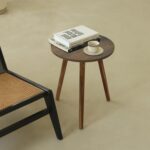 AWASEN Round Side Table, Small End Table for Living Room, Modern Wood Accent Coffee Side Table with Wood Legs for Small Space, Easy Assembly, Rustic Brown - Image 7