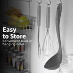 Zulay Kitchen Soup Ladle – Ergonomic, Heat-Resistant & Versatile for Serving Soup, Chili, Gravy & More - Gray - Image 10