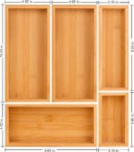 bamboo drawer organizer Set，expandable drawer dividers,wooden storage organizers,large trays for kitchen, bathroom,flatware,Tea Bag Organizer (1 X 5PCS Natural) - Image 4