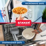 12 Piece Plastic Nesting Bowls with Lids - Mixing Bowls Set includes 6 Prep Bowls and 6 Lids, BPA-Free, Reusable Meal Prep Containers, Microwave, Freezer & Dishwasher Safe, White Cream - Image 8