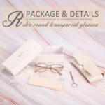 FONHCOO Blue Light Blocking Glasses Women Men Computer Eyeglasses,TR90 Fashion Round Transparent Anti Blue Light Glasses with Anti Eyestrain & UV Glare for Gaming & Reading (Flesh Pink) - Image 3