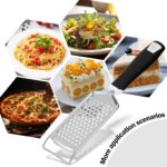 Handheld Cheese Grater - Mirror Stainless Steel Blades, Lightweight & Ultra-Smooth & Rustproof - Non-Slip Comfortable Handle for Parmesan, Mozzarella, Hard & Soft Cheeses - Dishwasher Safe - Image 8