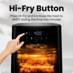 Chefman Air Fryer – 4 QT Compact Airfryer for Quick & Easy Meals in Minutes, Features Hi-Fry Technology for Extra Crisp, Touchscreen Controls with 4 Presets, Nonstick & Dishwasher Safe Basket - Black - Image 6