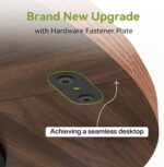 LITTLE TREE Round Dining Table for 4-6 People, 47 Inches Dining Room Table with Wooden Pedestal Base, Brown Dinner Tables, Circle Kitchen Tables for Dining Room, Kitchen, Living Room(Table Only) - Image 5