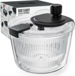 Cambom Salad Spinner Lettuce Spinner, Wash, Spin & Dry Salad Greens, Vegetable Washer Salad Dryer With Rotary Handle for Fruits & Vegetables, High Efficiency Vegetable Spinner Kitchen Gadget 3Qt Black - Image 2
