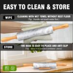 Walfos Marble Rolling Pin With Wooden Handles & Wood Cradle, 16.5 Inch Marble Rolling Pins For Making Pizza Dough And Tortillas, Dough Roller For Pie Crust, Cookie, Pasta (Gray & White) - Image 6