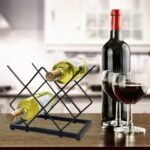Small Wine Racks Countertop(5 Bottle Capacity),Metal Wine Bottle Holder Modern Black for Home Kitchen Bar,Tabletop Wine Rack for Cabinet, Pantry, Wine Bottle Storage - Image 8